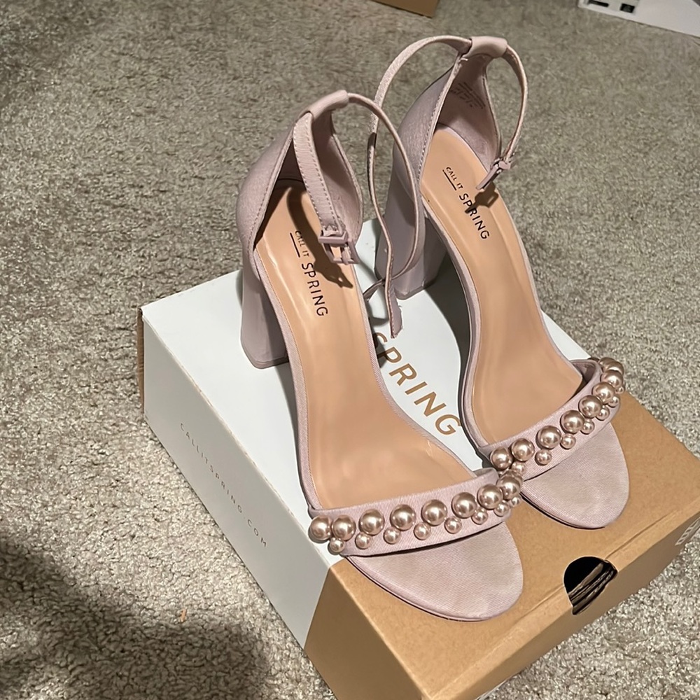 Call It Spring Purple Pearl Heels